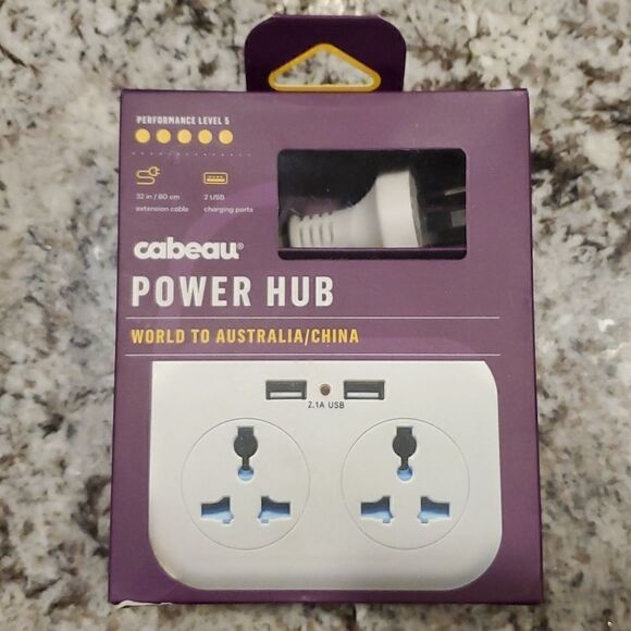 Power Hub Australia / China with 2 2.1 USB ports New - Picture 2 of 4